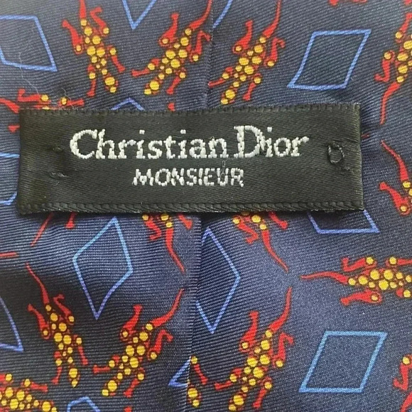 CHRISTIAN DIOR MONSIEUR Mens All Silk Tie - Picture 3 of 8